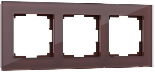 Рамка универсальная Werkel Favorit 3-м. стекло мокко фото Рамка универсальная Werkel Favorit 3-м. стекло мокко картинка